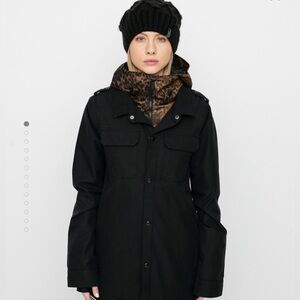 Volcom Leopard & Black Snow Jacket • Waterproof • Ski/Snowboard Women’s Coat